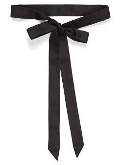 Monochrome pure silk ribbon tie