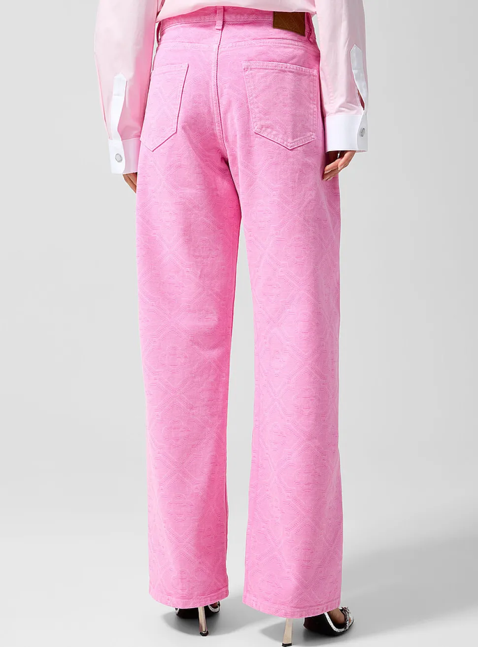 Monogrammed pink jean