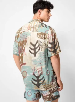Montara abstract desert camp shirt