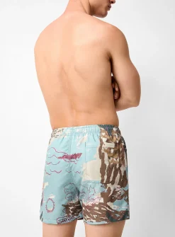 Montara abstract desert swim trunk