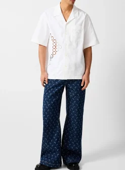 Moon Laser belted wide-leg jeans