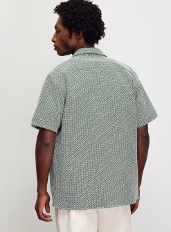 Mosaic jacquard knit shirt