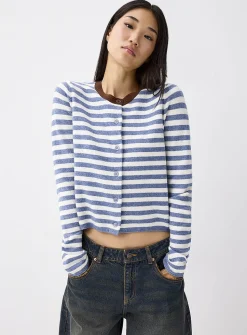 Multi-striped cardigan