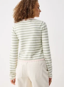 Multi-striped cardigan