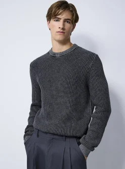 Muted ribbed sweater