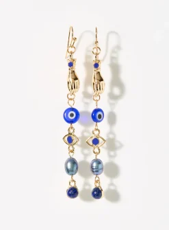 Mystical symbol long earrings