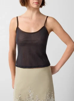 Nasem sheer piped cami