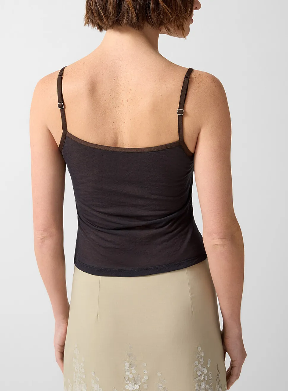 Nasem sheer piped cami