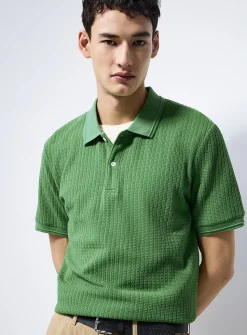 Nautical rope textured polo