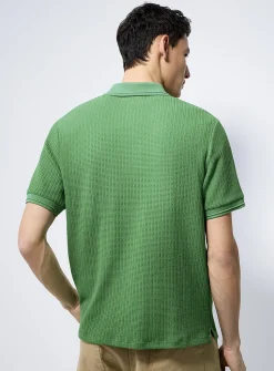 Nautical rope textured polo