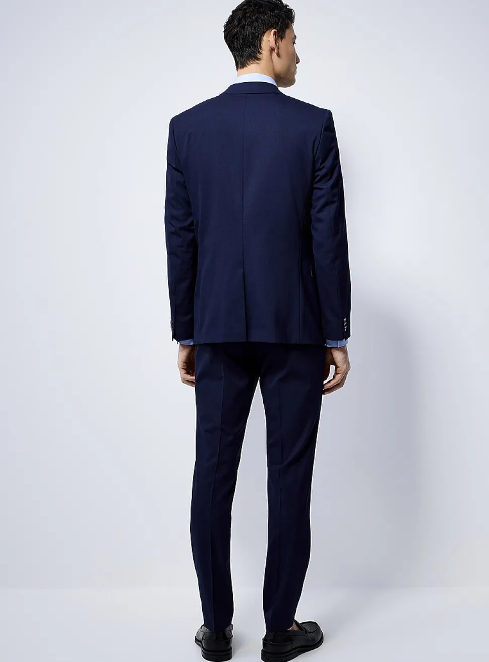 Navy 3-piece piqué suit