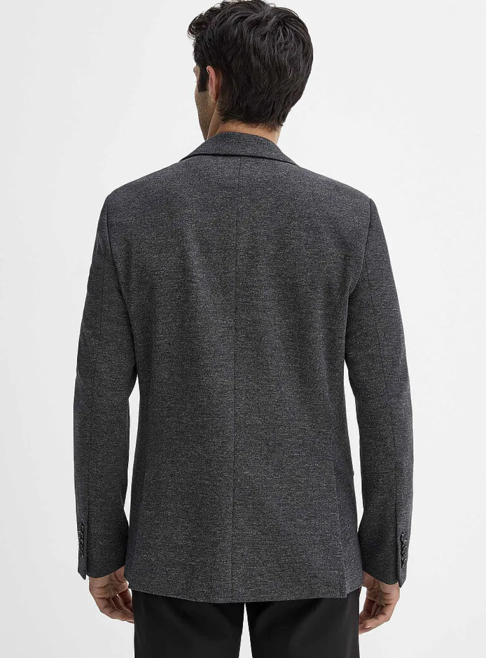 Neutral bird's eye knit jacket