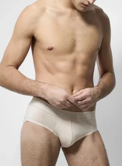 Neutral-hued stretch brief