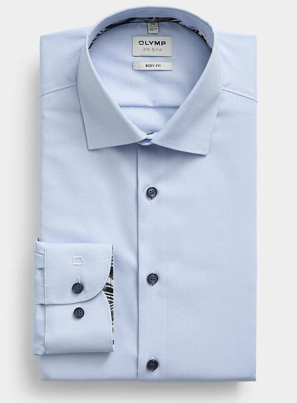 No-iron micro-pattern shirt