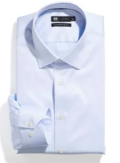 Non-iron satiny cotton shirt