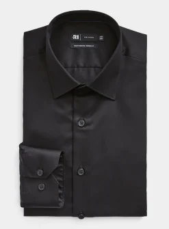 Non-iron satiny cotton shirt