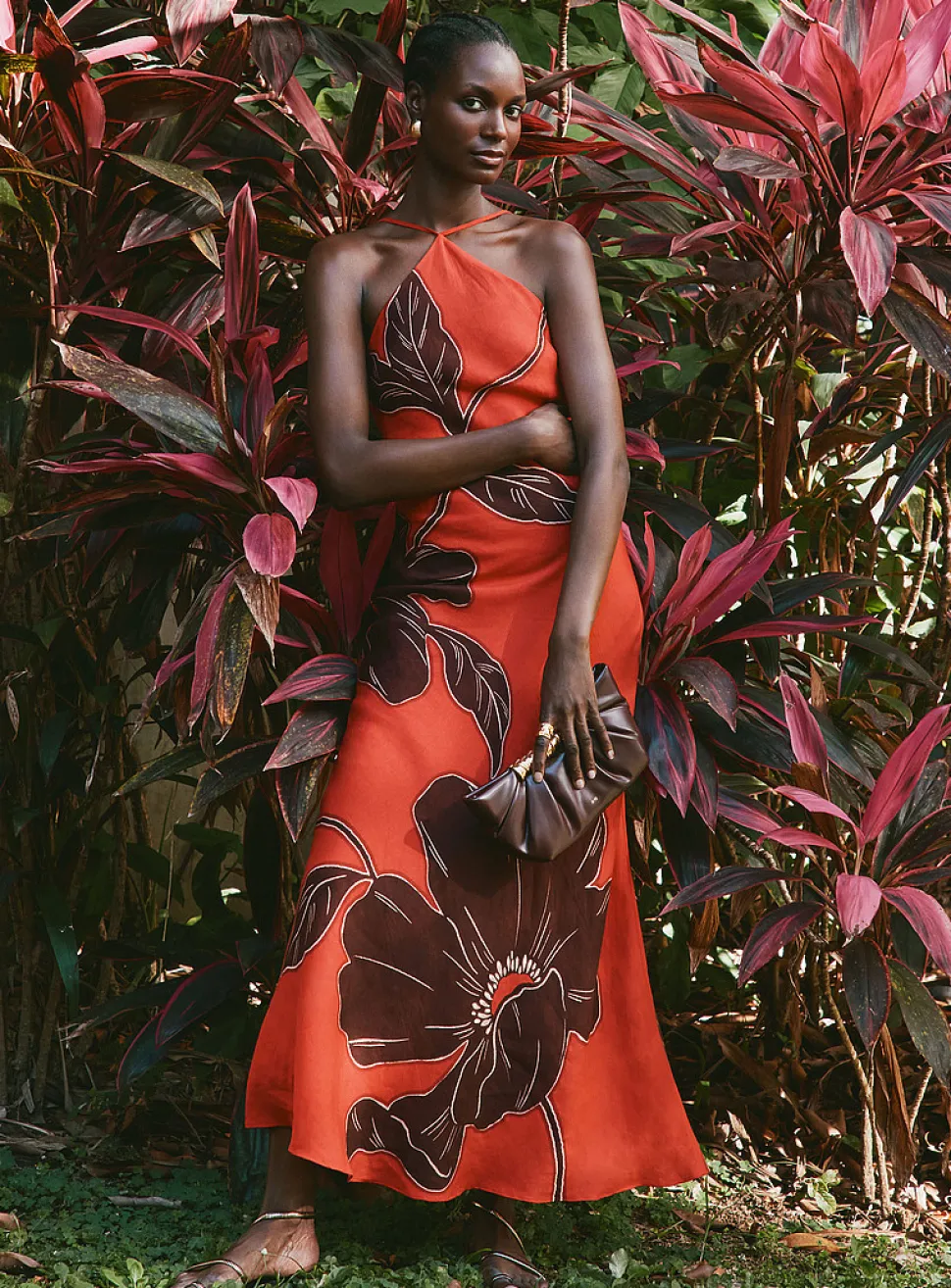 Nova vivid floral maxi dress