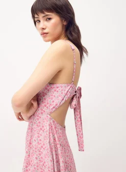 Open-back balconette maxi dress