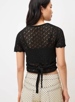 Openwork knit bolero