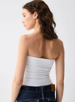 Organic cotton double-layer tube top