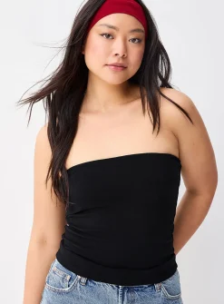 Organic cotton double-layer tube top