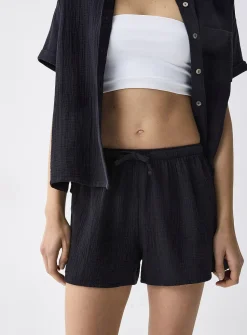 Organic cotton gauze mini short