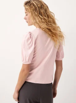 Organic cotton puff-sleeve T-shirt