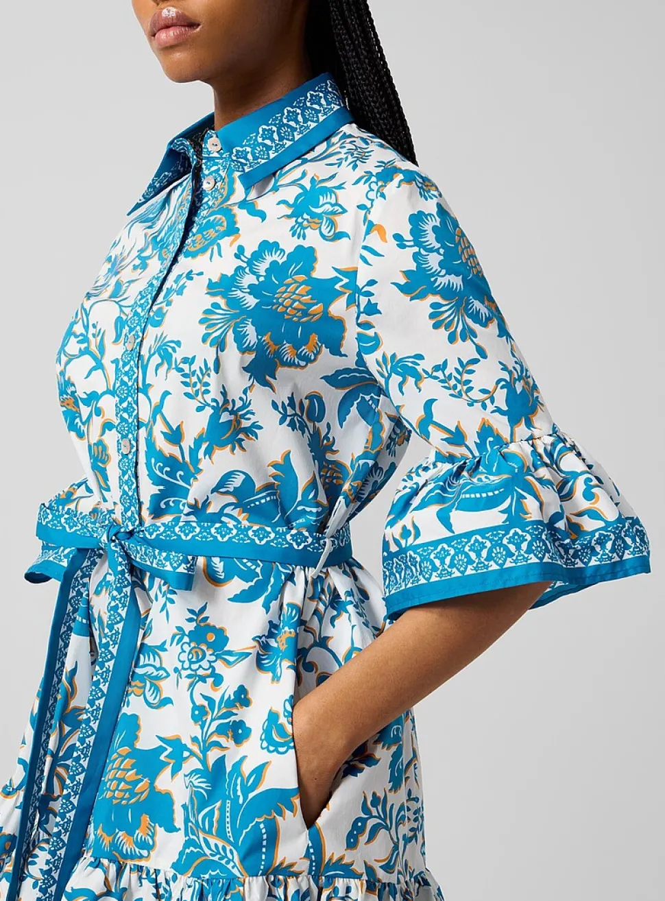 Ornamental flowers shirtdress