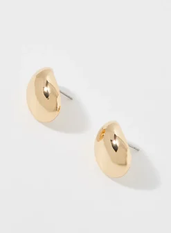Oval dome earrings