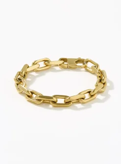 Oval-link solid bracelet