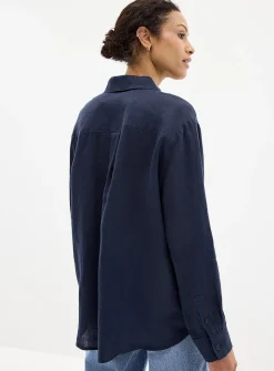 Oversized pure linen shirt