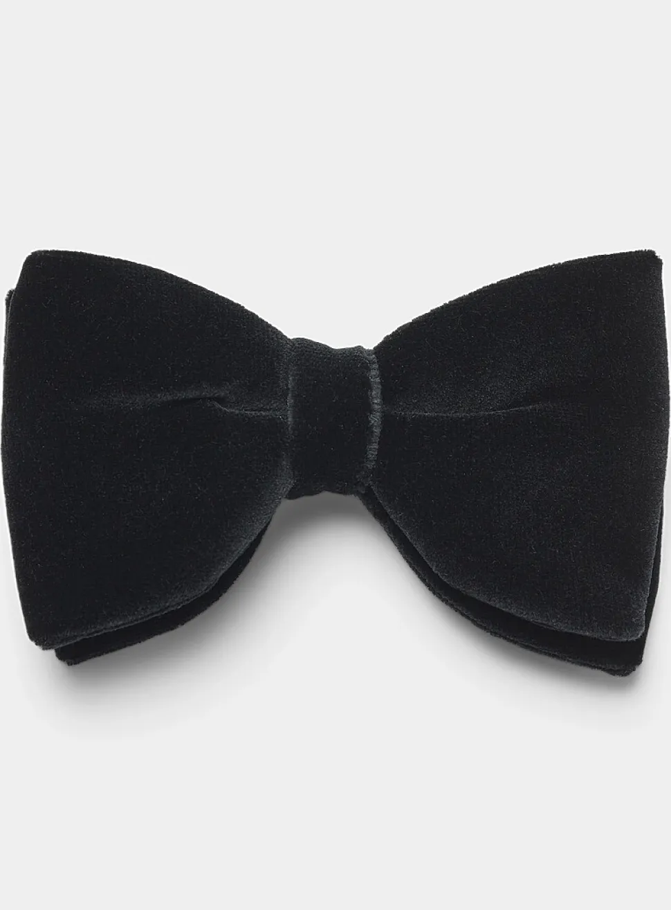 Oversized rich velvet bow tie