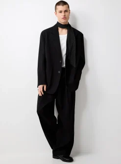 Oversized solid-colour jacket