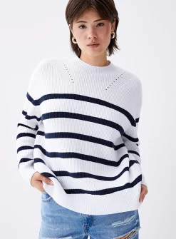 Oversized striped sweater