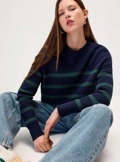 Oversized striped sweater
