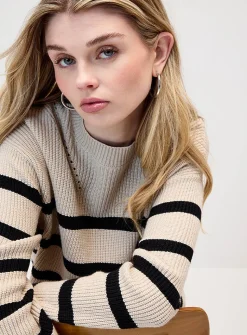 Oversized striped sweater
