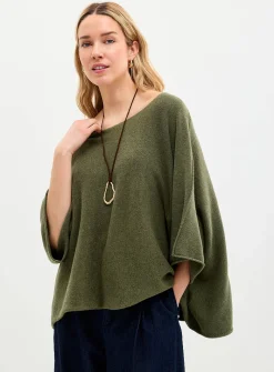 Oversized boxy-fit boat-neck sweater