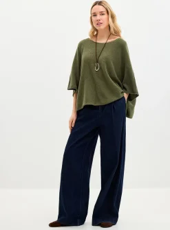 Oversized boxy-fit boat-neck sweater