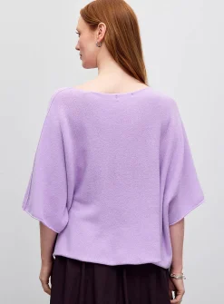 Oversized boxy-fit boat-neck sweater