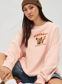 Oversized destination fleece sweatshirt