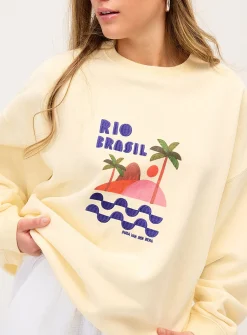 Oversized destination fleece sweatshirt