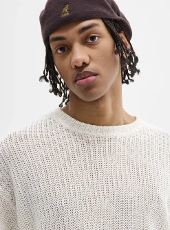 Oversized openwork knit T-shirt
