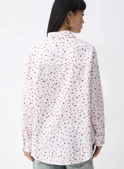 Oversized organic cotton gauze shirt