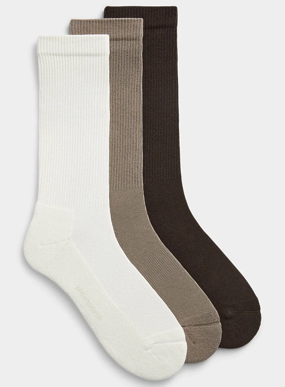 Padded stretch ribbed socks