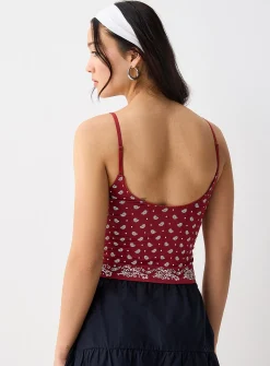 Paisley cropped cami