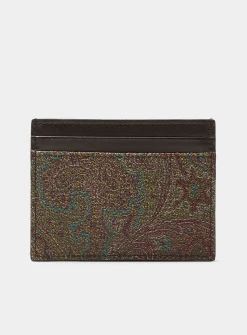 Paisley jacquard card holder