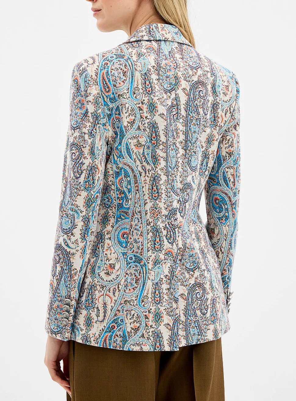 Paisley jacquard fitted jacket