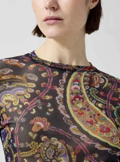 Paisley second-skin top