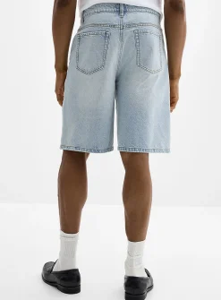 Pale blue denim jort
