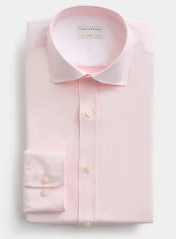 Pale pink herringbone shirt